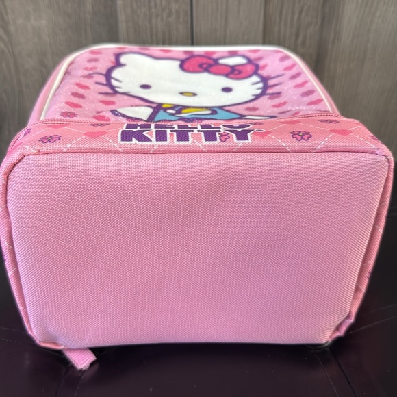 New Hello Kitty Lunch Sack Bag Or Cloth Box Pastel Pink Hearts & Floral With Tag - Picture 9 of 9